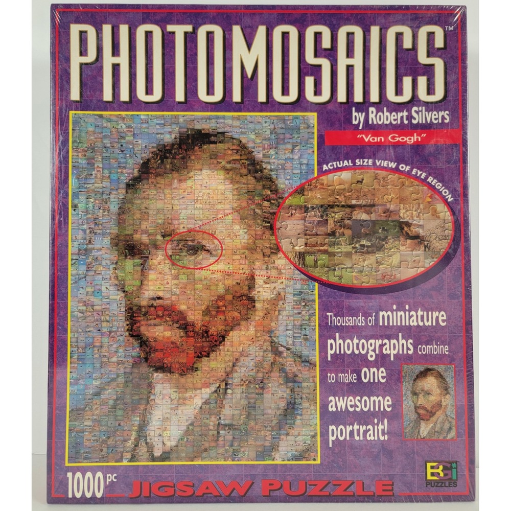 Photomosaics Robert Silvers Van Gogh 1000 Piece Jigsaw Puzzle Buffalo Games NEW